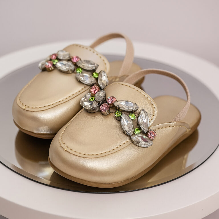 Mocassim Infantil Mule Menina Bebe Pedraria Luxo B
