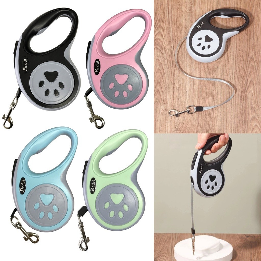 Guia Retrátil 5 ou 3 Metros Com Botão De Controle Para Regulagem  Pet Cachorro Passeio Linha Premium