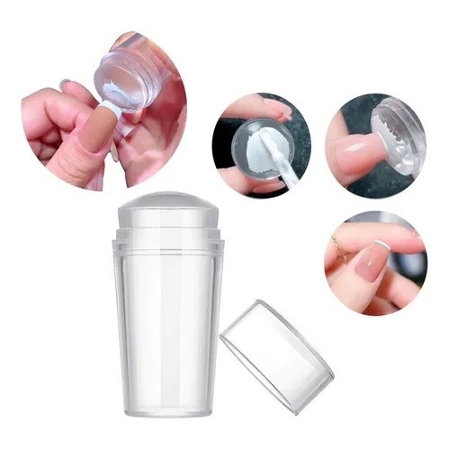 Carimbo De Unha Silicone Transparente Nailart Para
