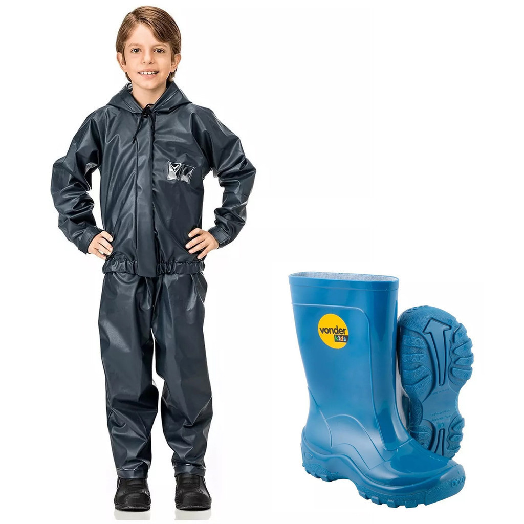 Capa de chuva para menino Bota de borracha infantil Impermeável Criança proteção