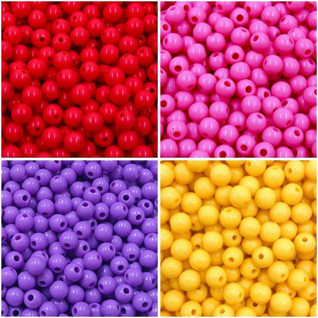 Miçanga Bola Leitosa Infantil – 8mm – Aprox… 200 e 500 Pçs