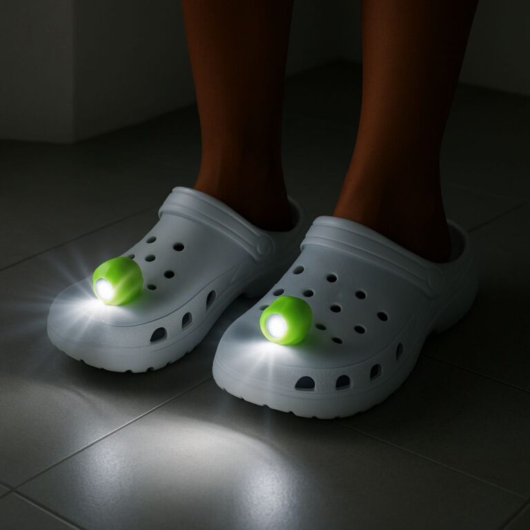 Luz de LED Pingente Pin Sapato Charm Boton Caminha