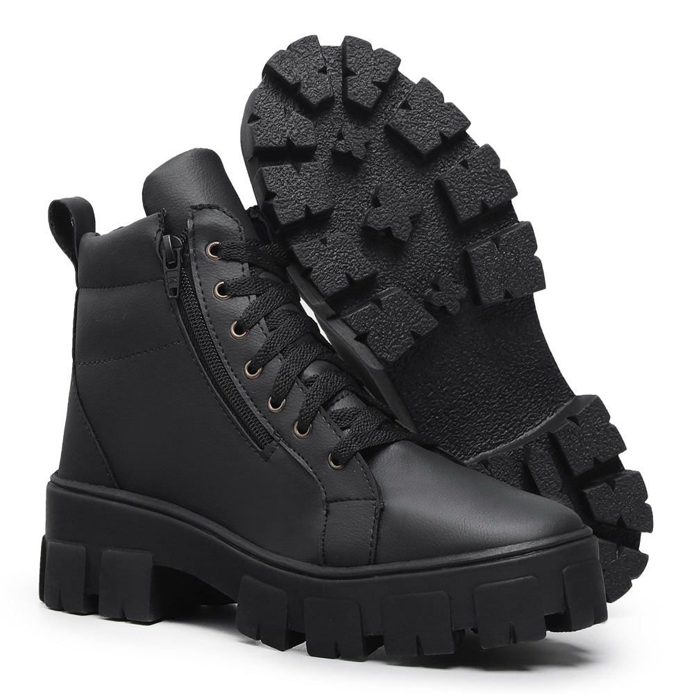 Coturno Bota Masculina Tratorado Plataforma Unissex Masculino e Feminino Tratorada Botinha