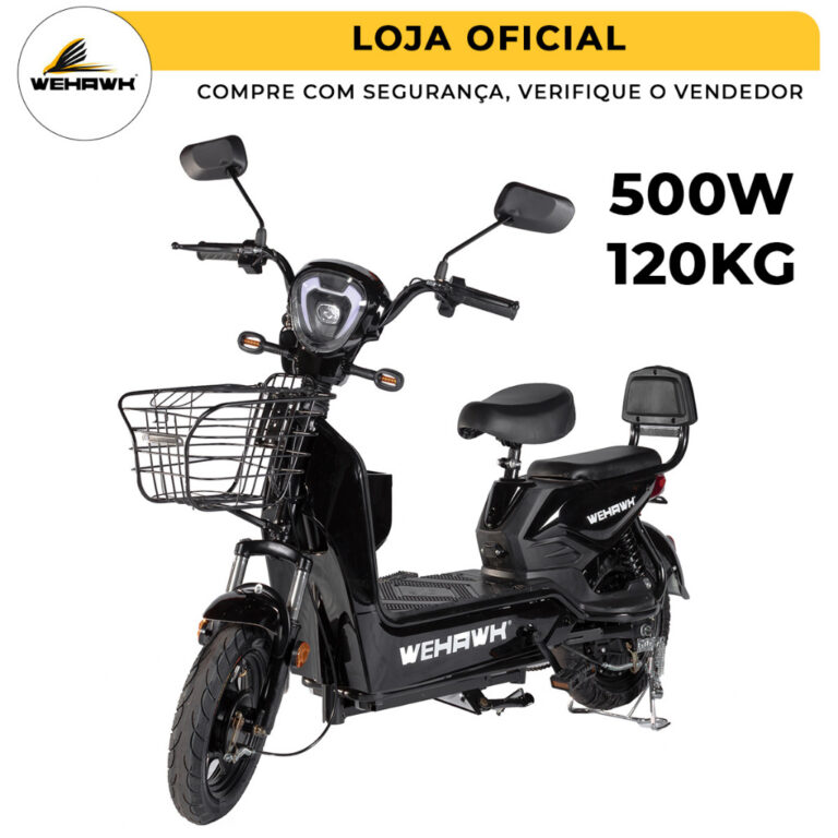 Bicicleta Elétrica 500W Scooter 32km/h Sem Cartei
