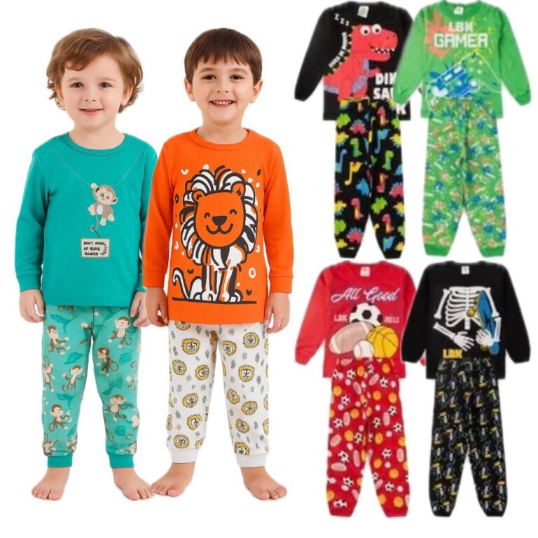 Kit Sortido 2 Peças Pijama Infantil Menino Invern