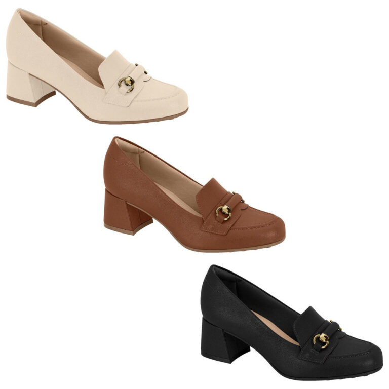 Sapato Feminino Scarpin Modare Salto Grosso Confor