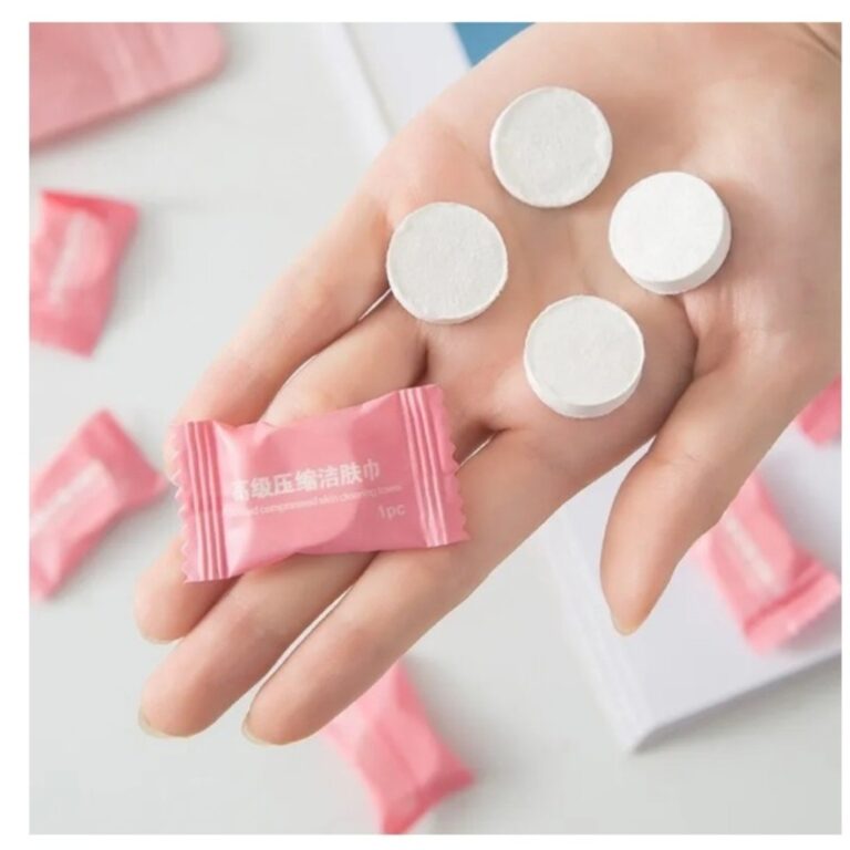 Kit 30 60 ou 90 Toalhas Comprimidas Descartáveis 