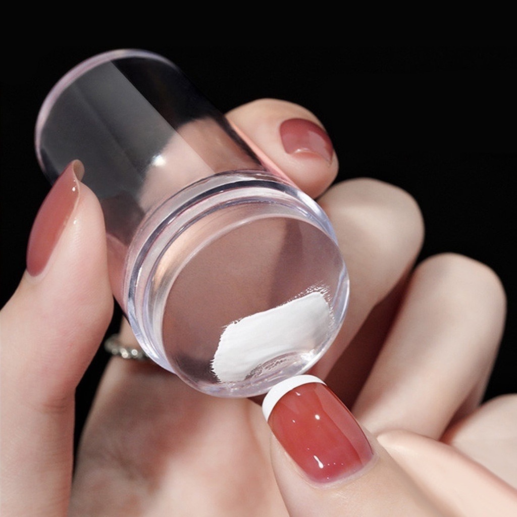 Carimbo De Unha Silicone Transparente Nailart Para Francesinha