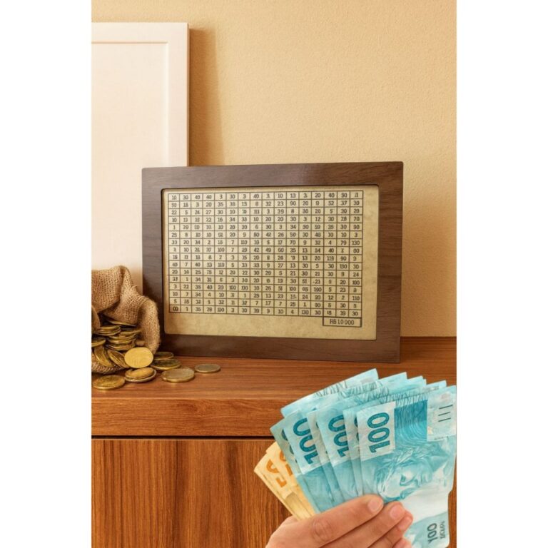 Cofre Desafio 10Mil Woodbox Cofrinho Caixa De Dinh