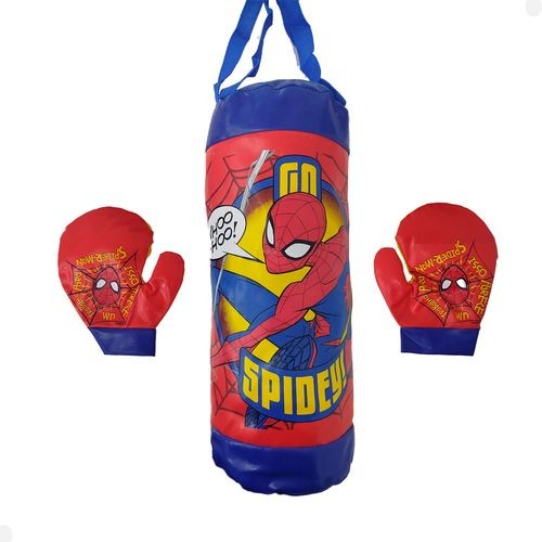 Saco Pancadas Boxe Homem Aranha Infantil 3 Peças 