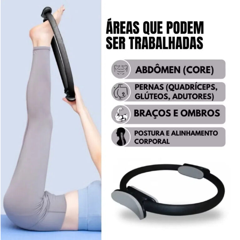 Anel Tonificador Arco Pilates Yoga Flexível Fitne