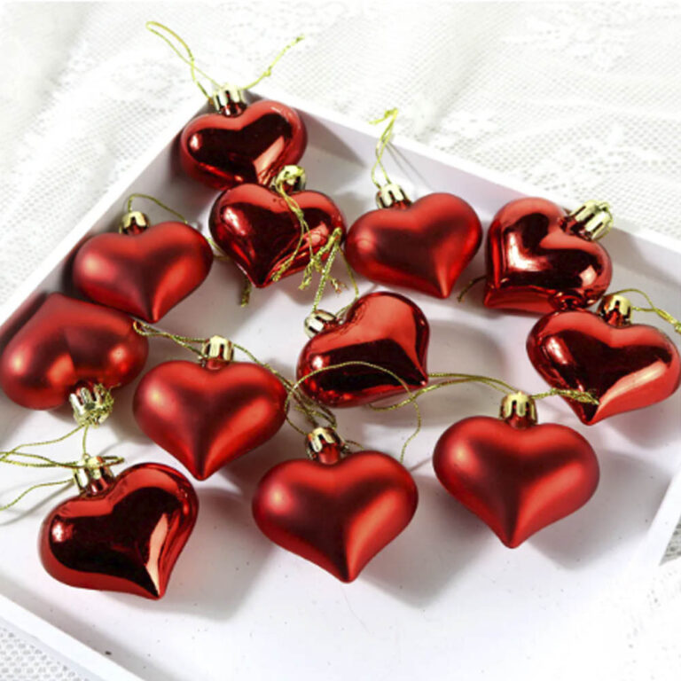 Enfeite Coração 4cm Com 6