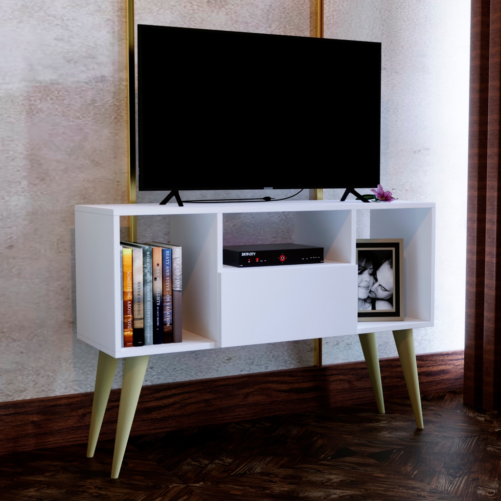 Rack para TV até 40 Polegadas Retrô Moderno para Sala e Quarto Compacto Argentina