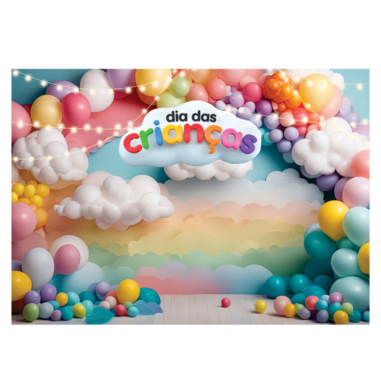 PAINEL TECIDO SUBLIMADO  DIA DAS CRIANÇAS 2,20m (