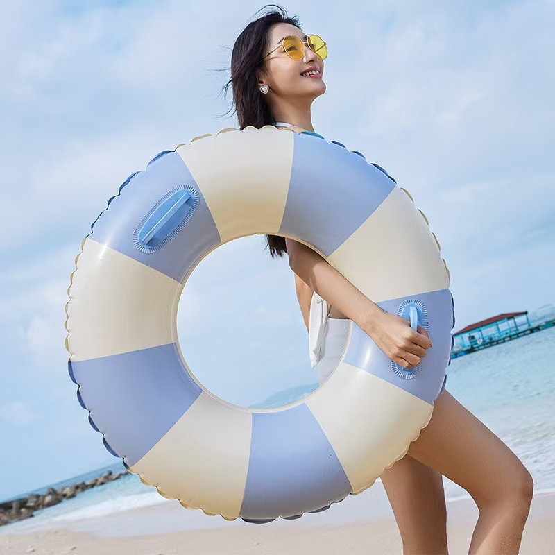 Boia Listrada 100cm Inflavel Circular de Natação, Piscinas e Praias – Lazer e Diversão