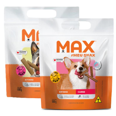 Kit 2 Snack Max Bifinho para Cães Adultos 500g