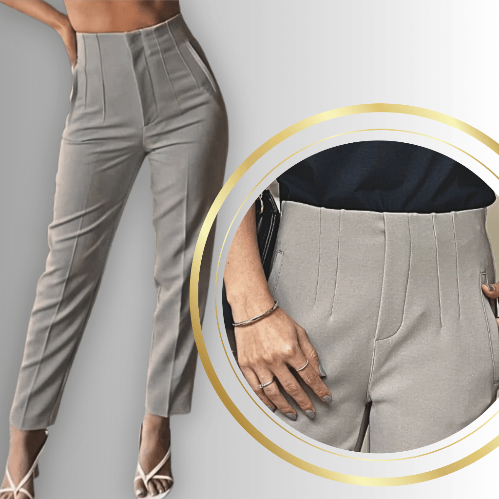 Calça Feminina Alfaiataria Social Tamanho PP AO G3: Cintura Alta com Zíper Lateral ENVIO RÁPIDO