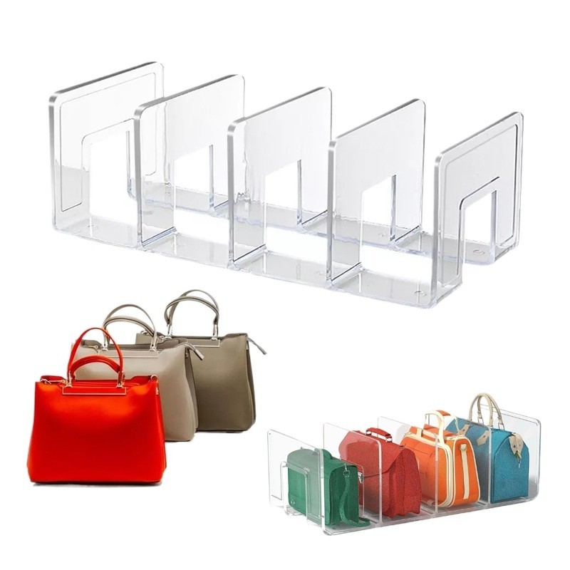 Organizador De Bolsas Em Acrílico C/ Divisor Pronta Entrega