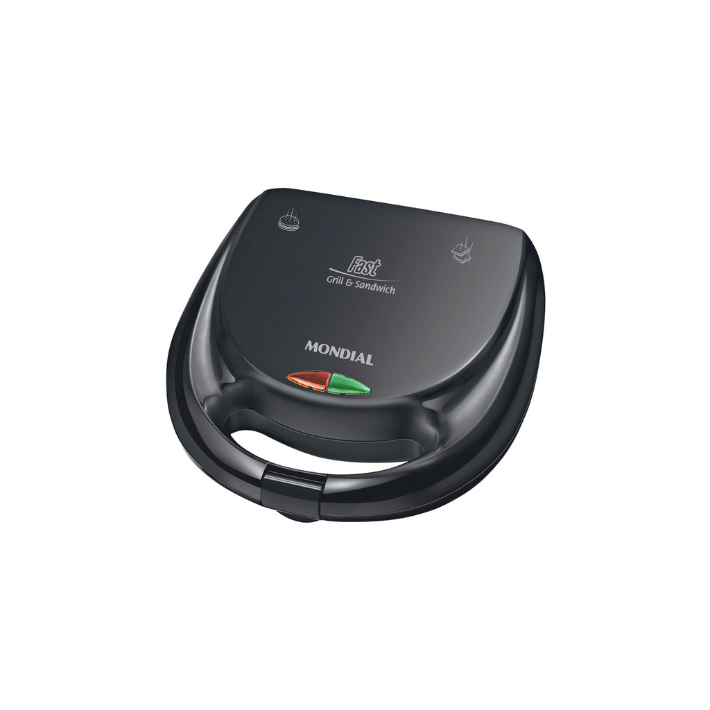Grill e Sanduicheira Mondial Fast Grill S12 Preta – 750W 127V