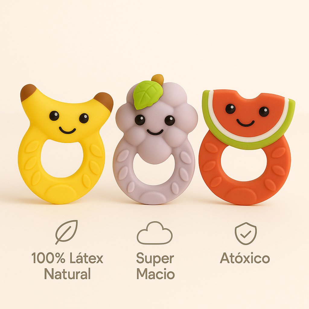 Mordedor Bebê 100% Natural Super Macio Alívio Gengiva Livre de BPA Colorido e Divertido Brinquedo Ba