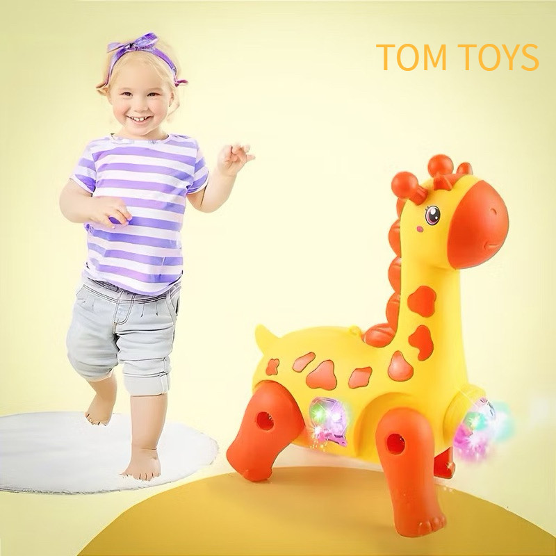 Brinquedo Girafa Elétrico Com Som Luz E Movimento Brinquedo Animal