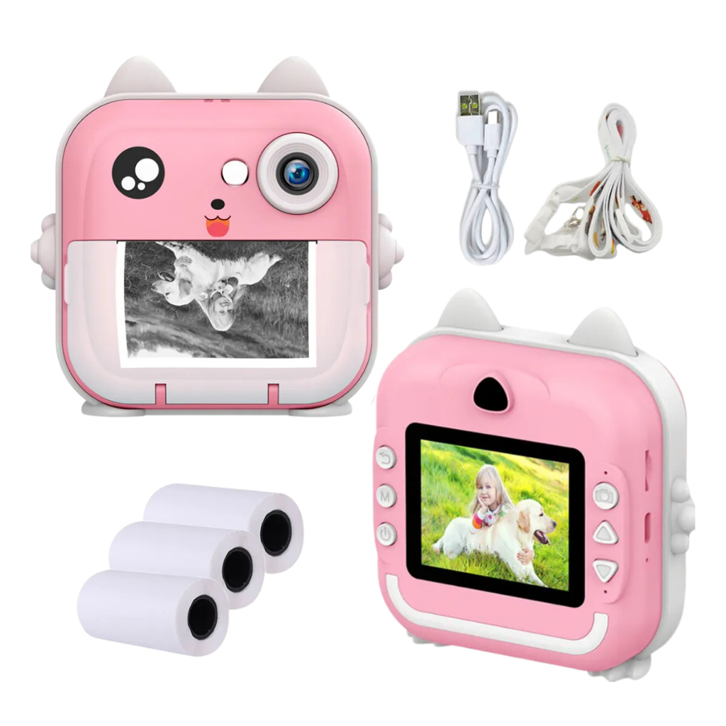 Câmera Instantânea Infantil Filmadora Full Hd Divertida Jogo