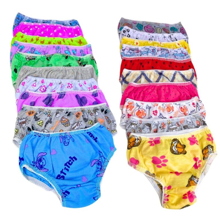 Kit 20 Calcinha Infantil Menina Feminina Estampada