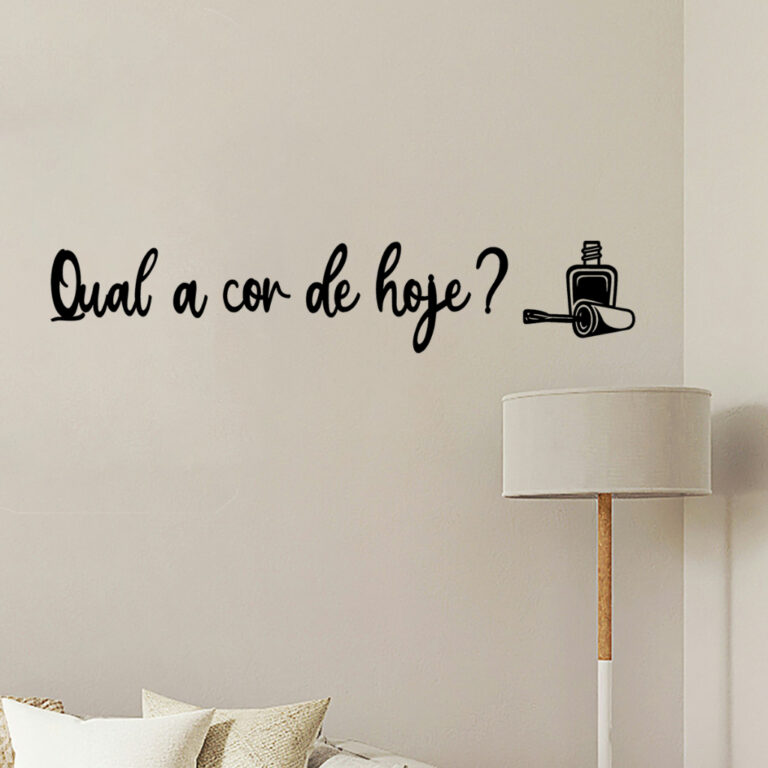 Frase Qual a Cor de Hoje Quadro Decorativo Deus Je