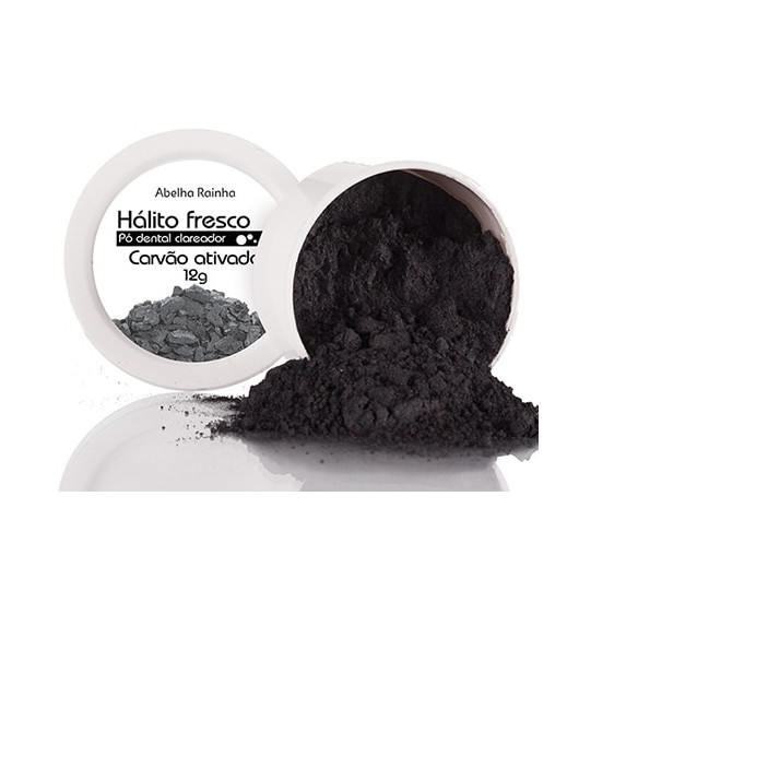 Hálito Fresco  Pó Dental Branqueador Com Carvão