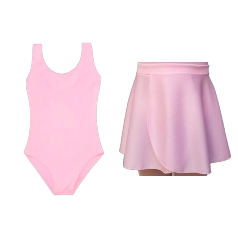 Kit Ballet Infantil Rosa Com 2 Peças: Collant Reg