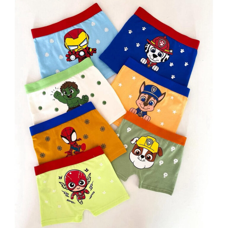 Kit com 6 Cuecas Infantis Sortidas em Algodão