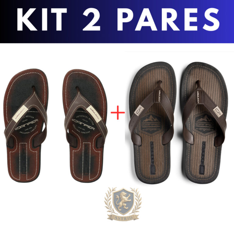 Kit 2 Pares Chinelo Masculino Sandália Power Borr