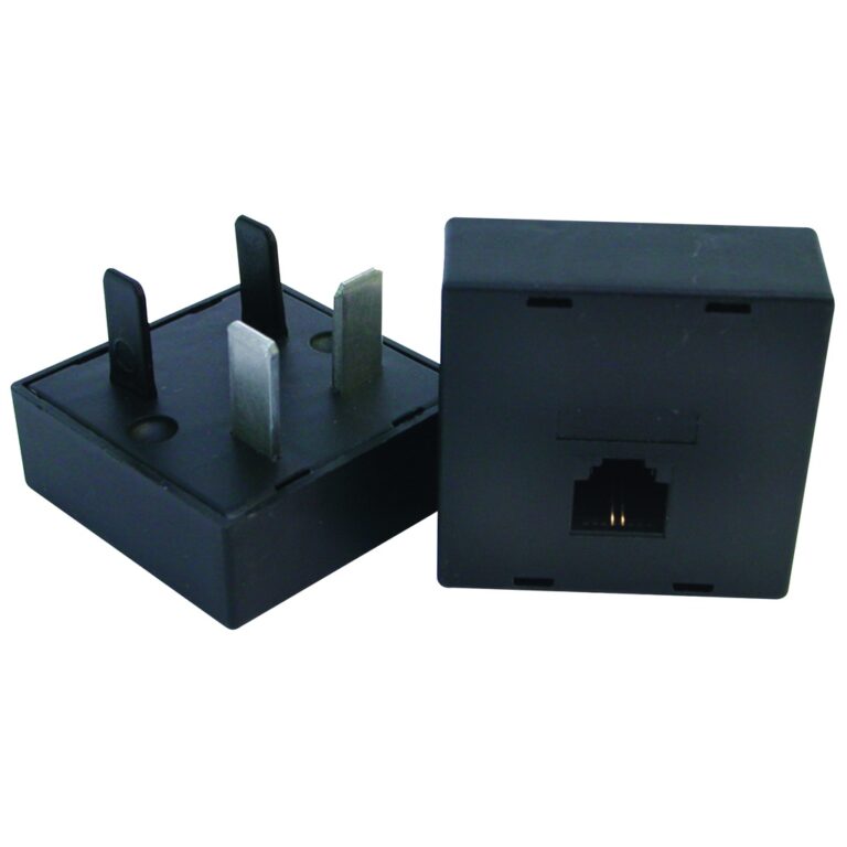 Adaptador Pino Padrão Telefone + RJ11 Preto Macho