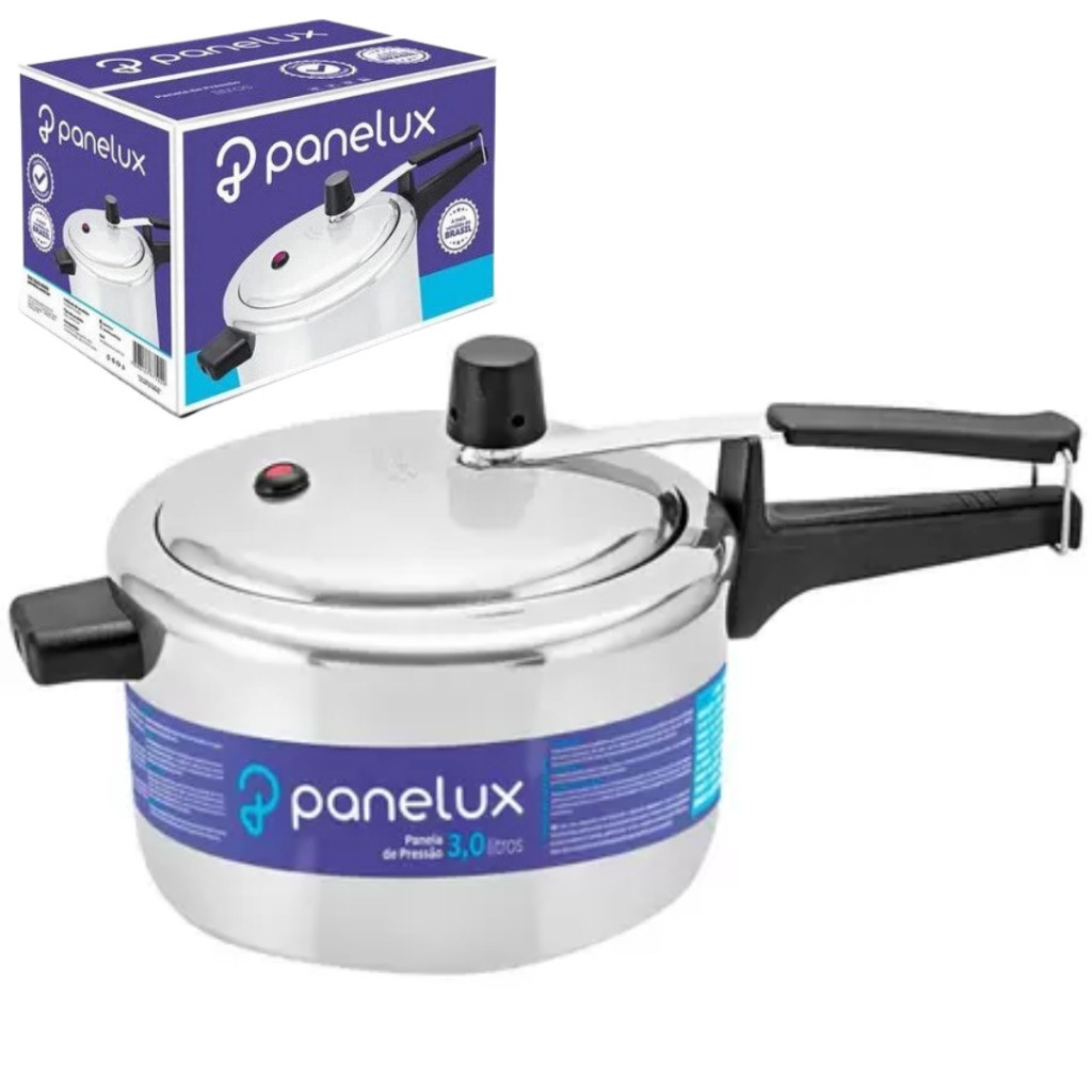 Panela de Pressão Pequena de 3Litros Alumínio Polido 3L Classic Panelux