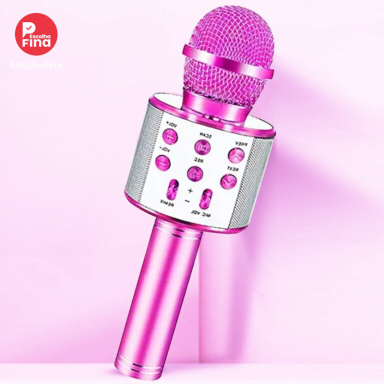Brinquedo Microfone Karaokê Bluetooth com Efeitos