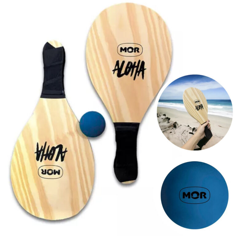 Par Raquete Frescobol Beach Tenis De Praia Mor Pro