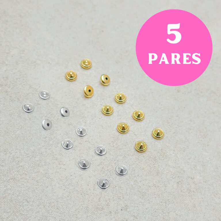 [ SEMI JOIA ] Kit 5 Pares Tarraxa Baby Criança De