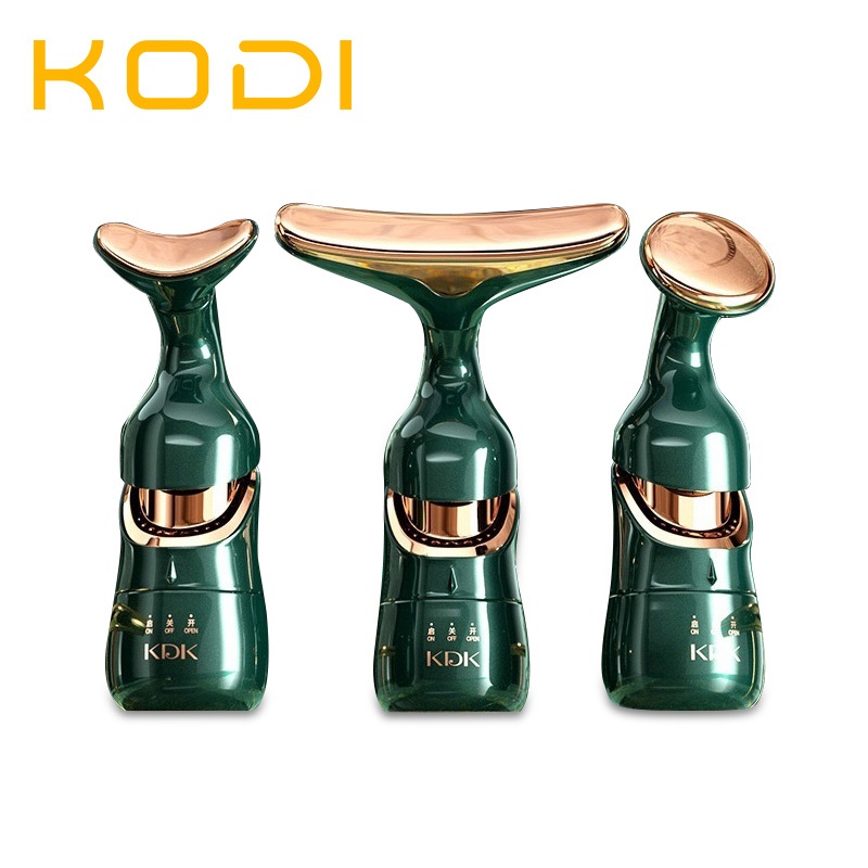 Massageador Facial e Cervical com – 3 Luzes Terapêuticas Anti-Rugas | Vibração Rejuvenescedora-N7