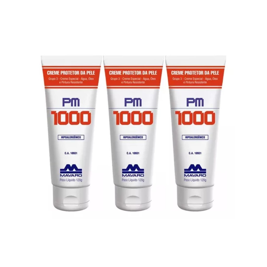 Kit 3 Creme Protetor Mavaro Pm 1000 Grupo 3 120G CA 10931