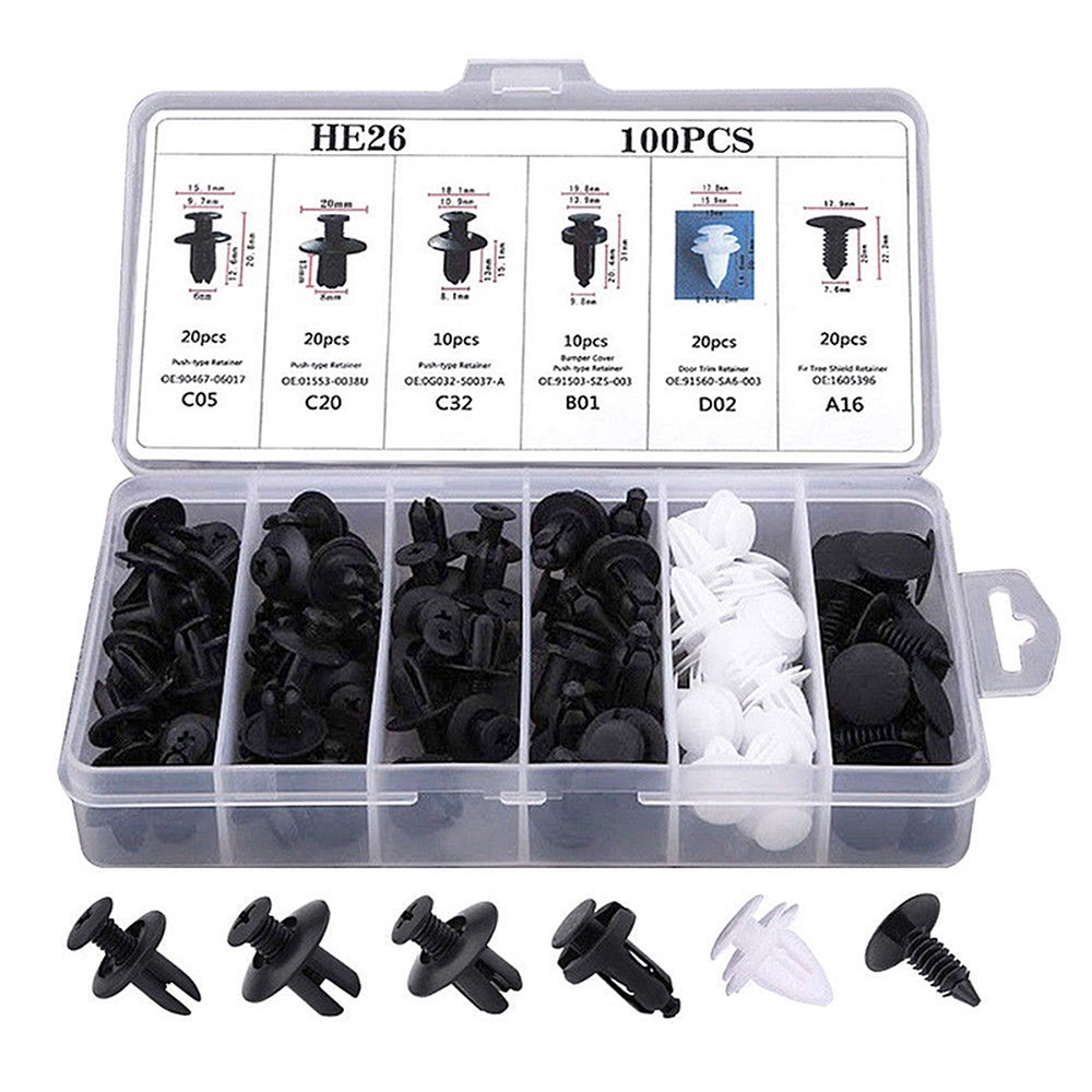 650/130/100 Pcs auto fastener Clipe Mista Corpo Do Carro push Pino Retentor rivet stops Guarnição Da