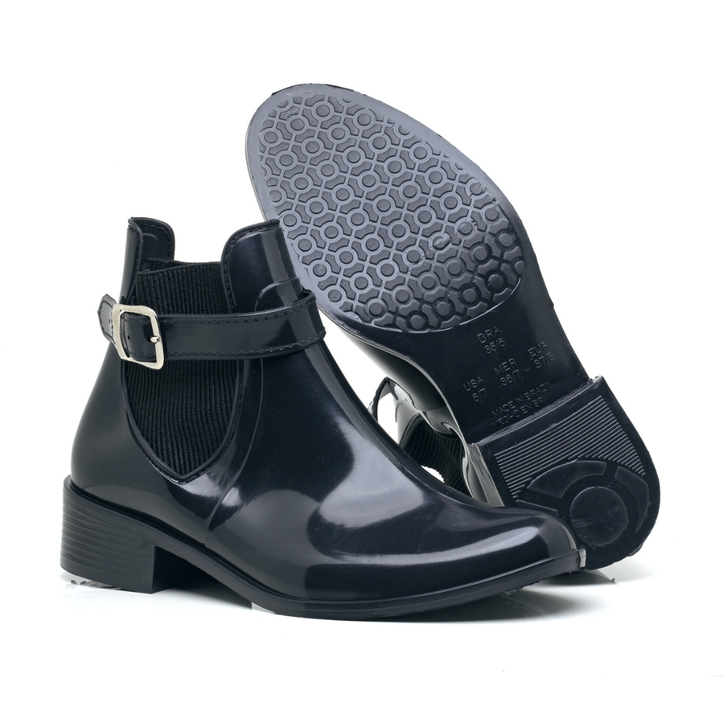 Bota Galocha Feminina Impermeável Coturno