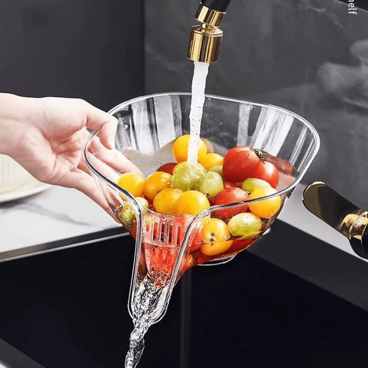 Escorredor Pote Para Lavar Alimentos Praticidade S