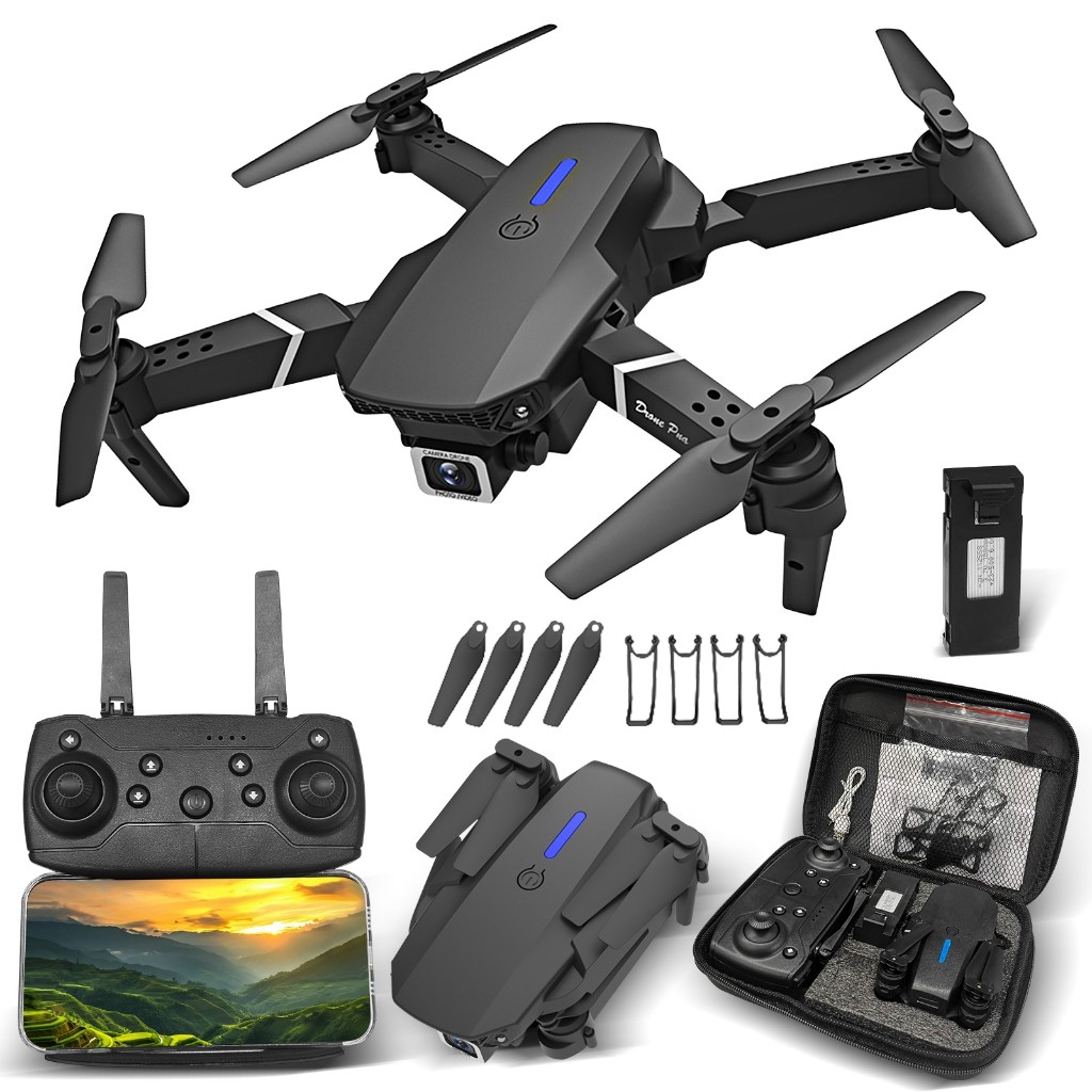 Drone com câmera | Mini Drone Pro WIFI FPV Com Câmera RC Toy 4K Quadcopter Dobrável Em Ângulo HD