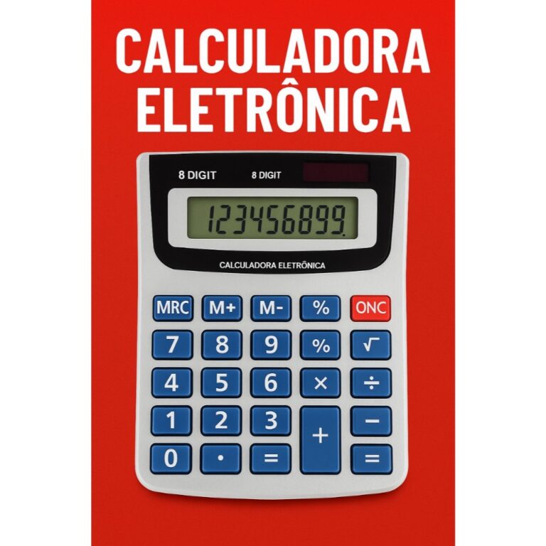 Calculadora Eletrônica 8 Dígitos Visor Grande Te