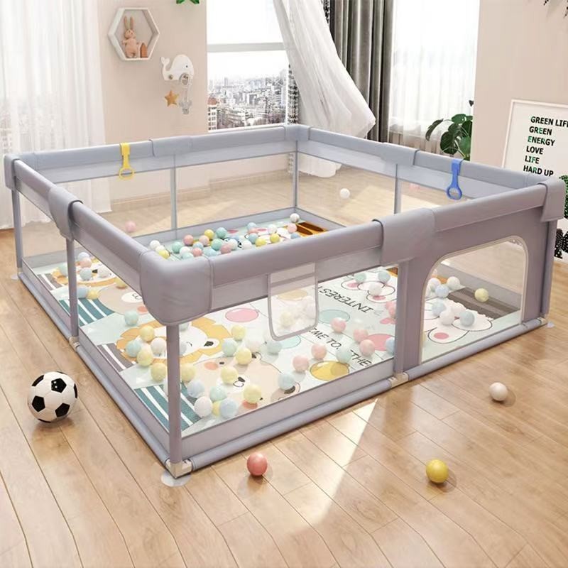 JOYA Cercadinho Bebê Infantil Chiqueirinho Criança Menino Menina Cercadinho com Grade 120CM*120*CM*6