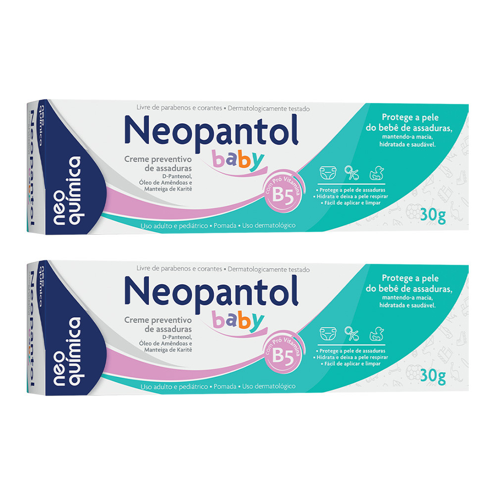 Kit 2 Pomada p/ assaduras Neopantol Baby 30g – Neo Química