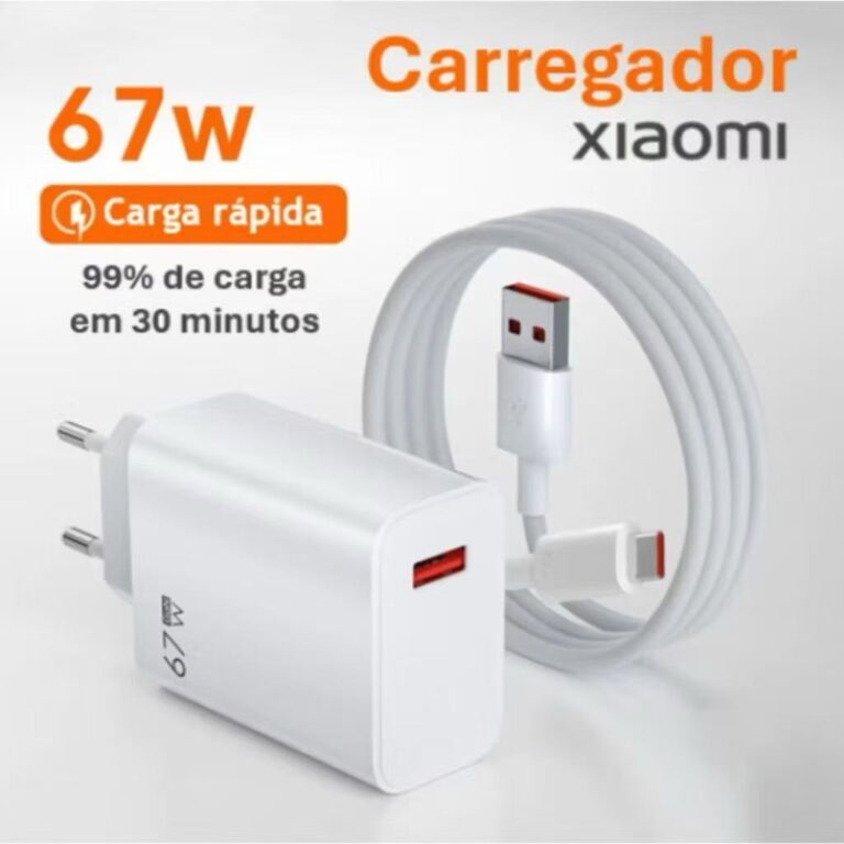 Fonte Carregador Turbo Tipo C 67W  Power Xiaomi Or