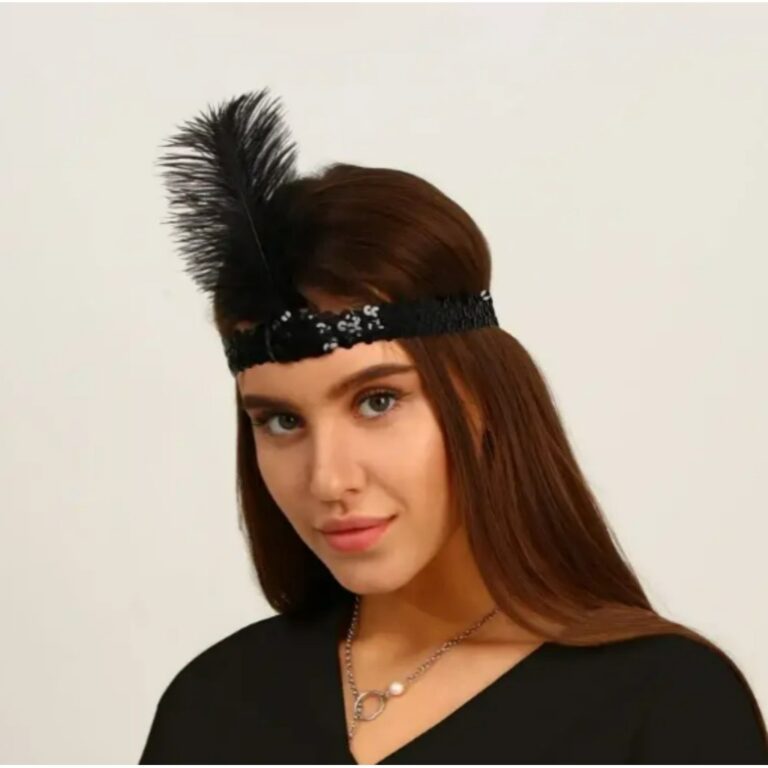 Tiara Faixa Varias cores Lantejoula Pena Melindros