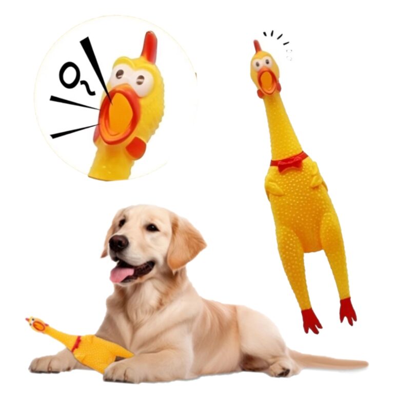 Mordedor Pet Galinha De Borracha tamanho 30cm Sono