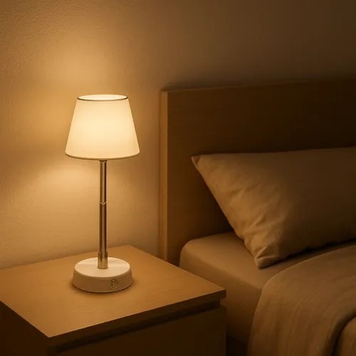 Luminária De Mesa Abajur Para Quarto Com Led Bran